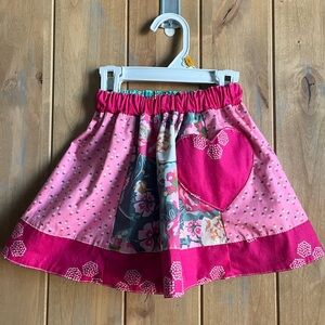 Handsewn reversible skirt - fits about 2-3T